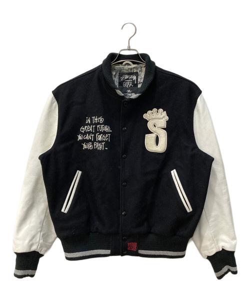 stussy（ステューシー）stussy (ステューシー) スタジャン ブラック サイズ:XLの古着・服飾アイテム