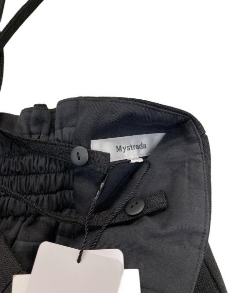 Mystrada（マイストラーダ）Mystrada (マイストラーダ) 洗えるサスペンダー付きワイドパンツ ブラック サイズ:34 未使用品の古着・服飾アイテム