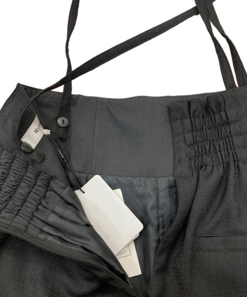 Mystrada（マイストラーダ）Mystrada (マイストラーダ) 洗えるサスペンダー付きワイドパンツ ブラック サイズ:34 未使用品の古着・服飾アイテム