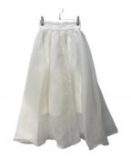 Snidelスナイデル）の古着「オーガンジーボリュームスカート」｜ホワイト
