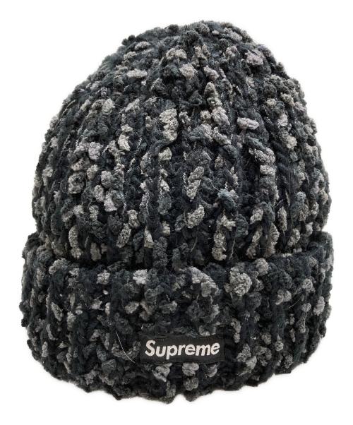 SUPREME（シュプリーム）SUPREME (シュプリーム) CHENILLE BEANIE グレー×ブラックの古着・服飾アイテム