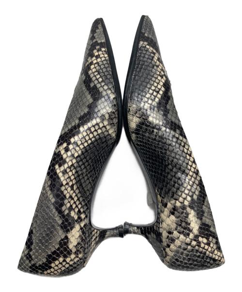 BALDAN（バルダン）BALDAN (バルダン) パイソン柄パンプス グレー サイズ:38の古着・服飾アイテム