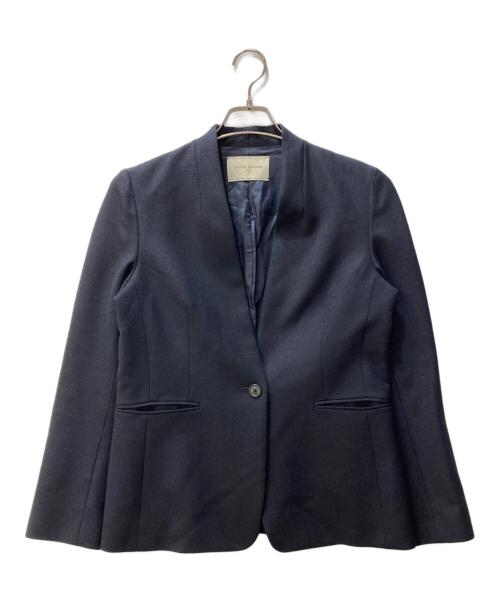 UNITED ARROWS（ユナイテッドアローズ）UNITED ARROWS (ユナイテッドアローズ) CLASS/TWD ノーカラージャケット タイトスカート ネイビー サイズ:SIZE 40の古着・服飾アイテム