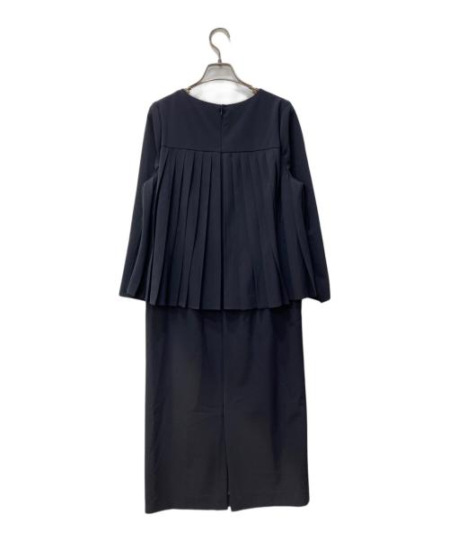 green label relaxing（グリーンレーベルリラクシング）green label relaxing (グリーンレーベルリラクシング) パウドレ プリーツ ワンピース ネイビー サイズ:38 未使用品の古着・服飾アイテム