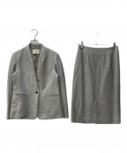 UNITED ARROWSユナイテッドアローズ）の古着「CLASS/TWD ノーカラージャケット タイトスカート」｜グレー