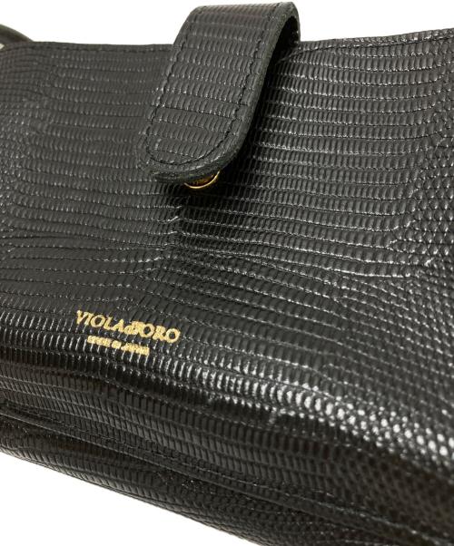 VIOLAd'ORO（ヴィオラドーロ）VIOLAd'ORO (ヴィオラドーロ) ショルダーウォレット ブラックの古着・服飾アイテム