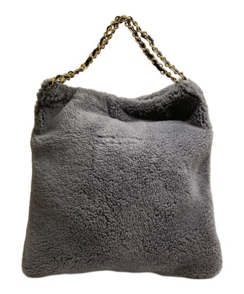 VIOLAd'ORO（ヴィオラドーロ）VIOLAd'ORO (ヴィオラドーロ) エコファーバッグ グレーの古着・服飾アイテム