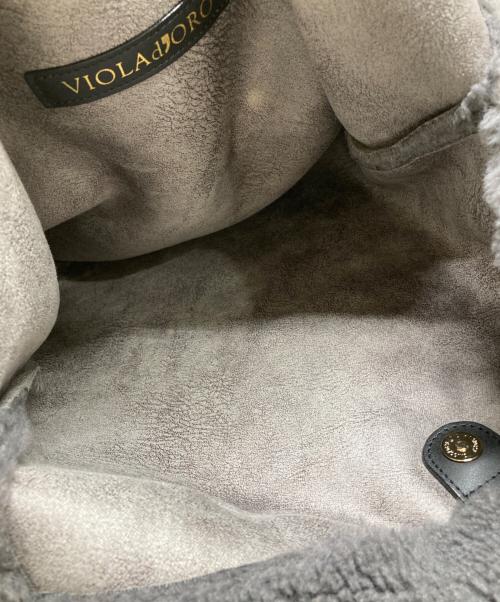 VIOLAd'ORO（ヴィオラドーロ）VIOLAd'ORO (ヴィオラドーロ) エコファーバッグ グレーの古着・服飾アイテム