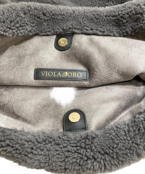 VIOLAd'ORO（ヴィオラドーロ）VIOLAd'ORO (ヴィオラドーロ) エコファーバッグ グレーの古着・服飾アイテム