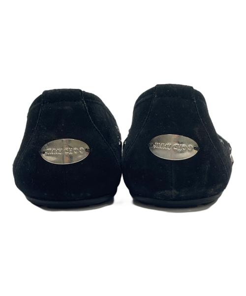 JIMMY CHOO（ジミーチュウ）JIMMY CHOO (ジミーチュウ) スタッズバレエシューズ ブラック サイズ:36 1/2の古着・服飾アイテム