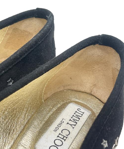 JIMMY CHOO（ジミーチュウ）JIMMY CHOO (ジミーチュウ) スタッズバレエシューズ ブラック サイズ:36 1/2の古着・服飾アイテム