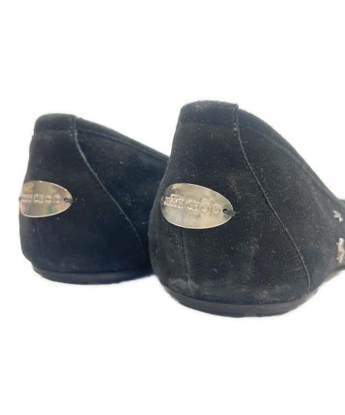 JIMMY CHOO（ジミーチュウ）JIMMY CHOO (ジミーチュウ) スタッズバレエシューズ ブラック サイズ:36 1/2の古着・服飾アイテム