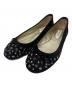 JIMMY CHOO（ジミーチュウ）の古着「スタッズバレエシューズ」｜ブラック