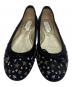 中古・古着 JIMMY CHOO (ジミーチュウ) スタッズバレエシューズ ブラック サイズ:36 1/2：8000円