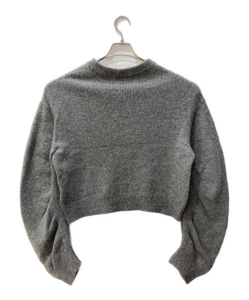 IENA（イエナ）IENA (イエナ) ミドルゲージギャザースリーブニット グレー サイズ:Freeの古着・服飾アイテム