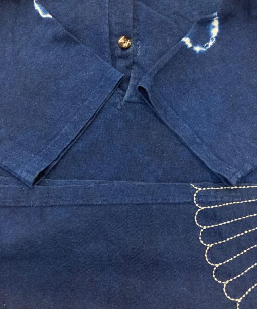 KAPITAL（キャピタル）KAPITAL (キャピタル) インディゴ染め刺繍ポロシャツ ネイビー サイズ:SIZE 2の古着・服飾アイテム