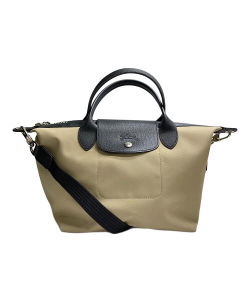 LONGCHAMP（ロンシャン）LONGCHAMP (ロンシャン) 舟形ショルダーバッグ ベージュの古着・服飾アイテム
