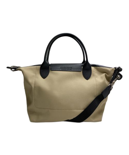 LONGCHAMP（ロンシャン）LONGCHAMP (ロンシャン) 舟形ショルダーバッグ ベージュの古着・服飾アイテム