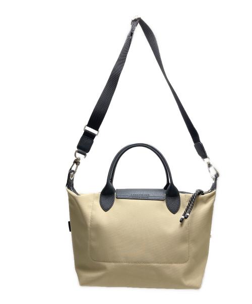 LONGCHAMP（ロンシャン）LONGCHAMP (ロンシャン) 舟形ショルダーバッグ ベージュの古着・服飾アイテム