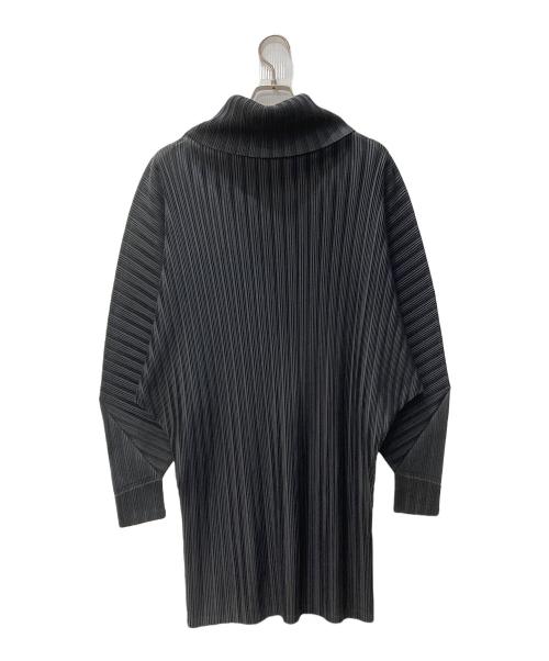 PLEATS PLEASE（プリーツプリーズ）PLEATS PLEASE (プリーツプリーズ) ハイネックドルマンスリーブプリーツカットソー ブラック サイズ:3の古着・服飾アイテム