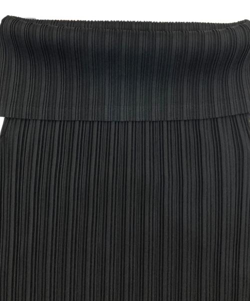 PLEATS PLEASE（プリーツプリーズ）PLEATS PLEASE (プリーツプリーズ) ハイネックドルマンスリーブプリーツカットソー ブラック サイズ:3の古着・服飾アイテム