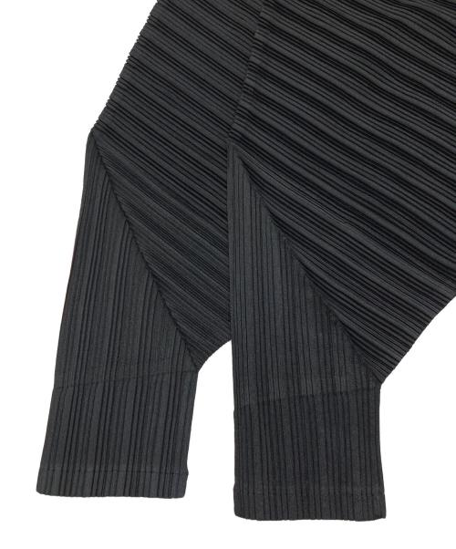 PLEATS PLEASE（プリーツプリーズ）PLEATS PLEASE (プリーツプリーズ) ハイネックドルマンスリーブプリーツカットソー ブラック サイズ:3の古着・服飾アイテム