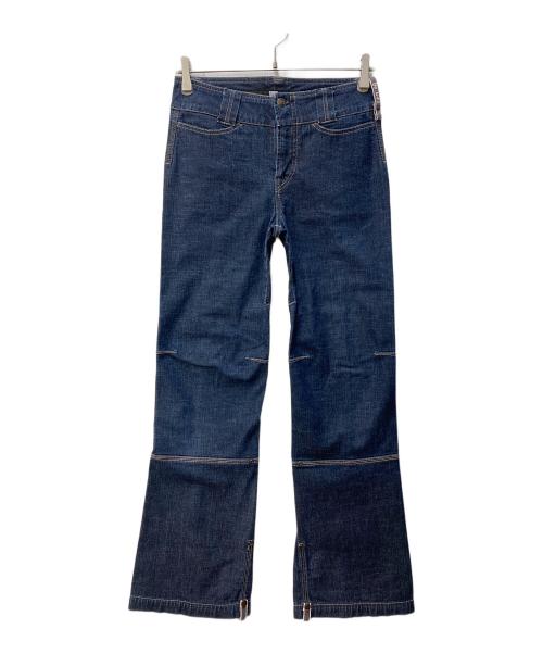 MARITHE+FRANCOIS GIRBAUD（マリテフランソワジルボー）MARITHE+FRANCOIS GIRBAUD (マリテフランソワジルボー) 切替セルビッチデニムパンツ インディゴ サイズ:Ｓの古着・服飾アイテム