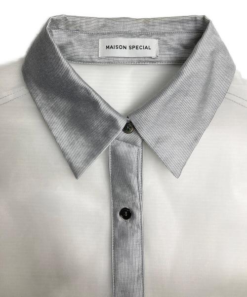 MAISON SPECIAL（メゾンスペシャル）MAISON SPECIAL (メゾンスペシャル) シアーシャツ グレー サイズ:Freeの古着・服飾アイテム