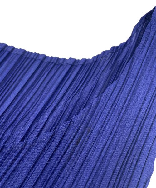 PLEATS PLEASE（プリーツプリーズ）PLEATS PLEASE (プリーツプリーズ) ノースリーブプリーツワンピース ブルー サイズ:3の古着・服飾アイテム