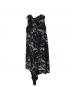 Y's（ワイズ）の古着「RAYON GEORGETTE OPEN COLLAR SLEEVELESS DRESS」｜ブラック