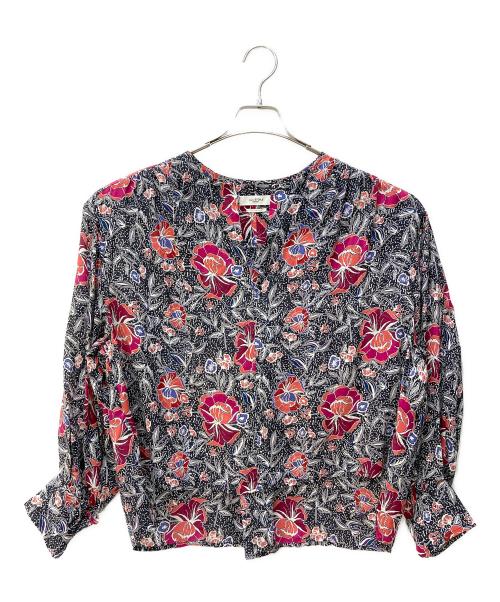 ISABEL MARANT ETOILE（イザベルマランエトワール）ISABEL MARANT ETOILE (イザベルマランエトワール) 花柄シルクブラウス ブラック サイズ:34の古着・服飾アイテム
