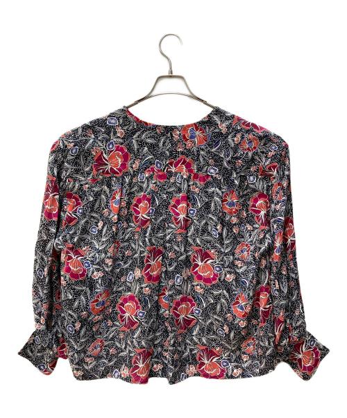 ISABEL MARANT ETOILE（イザベルマランエトワール）ISABEL MARANT ETOILE (イザベルマランエトワール) 花柄シルクブラウス ブラック サイズ:34の古着・服飾アイテム