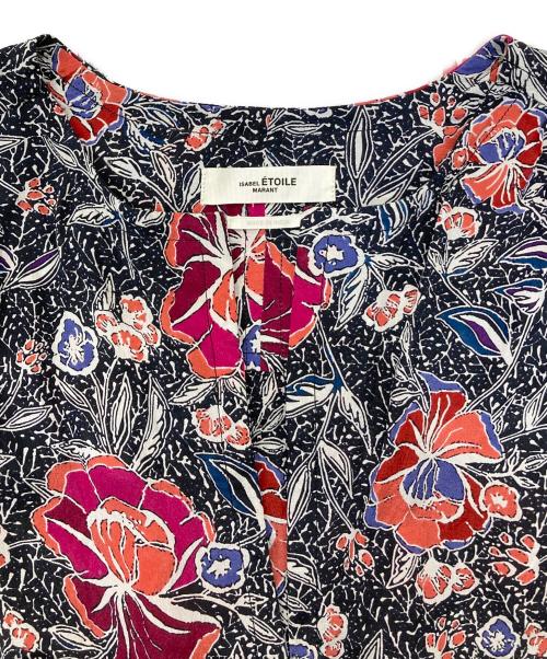 ISABEL MARANT ETOILE（イザベルマランエトワール）ISABEL MARANT ETOILE (イザベルマランエトワール) 花柄シルクブラウス ブラック サイズ:34の古着・服飾アイテム