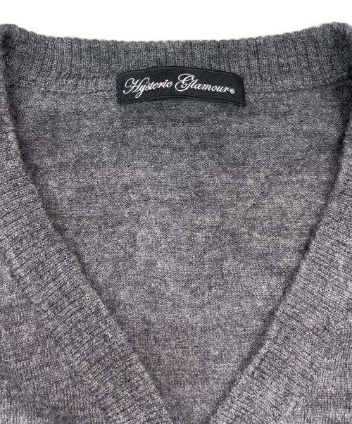 Hysteric Glamour（ヒステリックグラマー）Hysteric Glamour (ヒステリックグラマー) ニットカーディガン グレー サイズ:FREEの古着・服飾アイテム