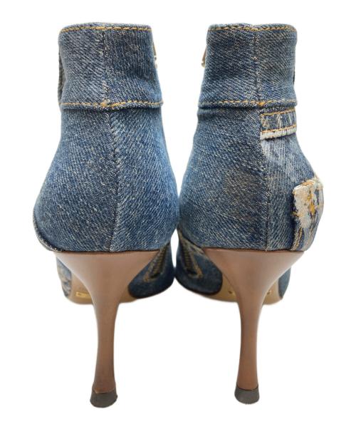 DOLCE & GABBANA（ドルチェ＆ガッバーナ）DOLCE & GABBANA (ドルチェ＆ガッバーナ) ピンヒールデニムパッチワークパンプス インディゴ サイズ:35 1/2の古着・服飾アイテム