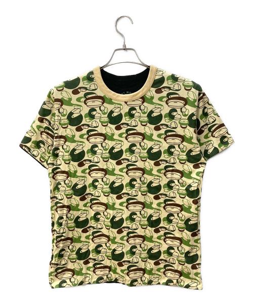A BATHING APE（ア ベイシング エイプ）A BATHING APE (ア ベイシング エイプ) BABY MiLO (ベビーマイロ) リバーシブルTシャツ ブラック サイズ:Mの古着・服飾アイテム