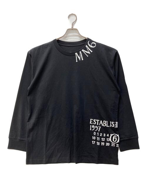 MM6 Maison Margiela（エムエムシックスメゾンマルジェラ）MM6 Maison Margiela (エムエムシックスメゾンマルジェラ) ロングスリーブTシャツ ブラック サイズ:M 未使用品の古着・服飾アイテム