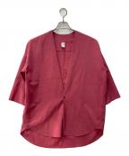 NO CONTROL AIRノーコントロールエアー）の古着「高密平織 ポプリン ドライタッチ オーバーサイズ カーディガン」｜ピンク