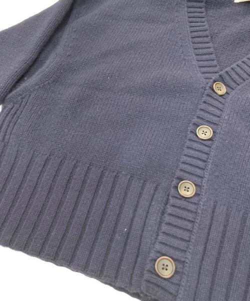MACPHEE（マカフィー）MACPHEE (マカフィー) ラムカシミヤ Ｖネックカーディガン ネイビー サイズ:Sの古着・服飾アイテム