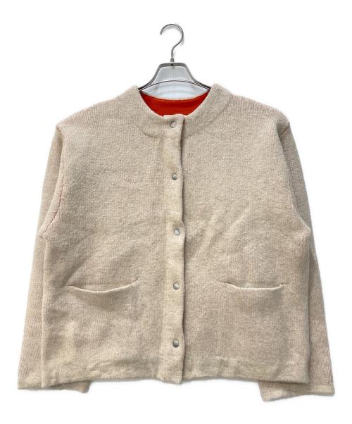 FREAK'S STORE（フリークスストア）FREAK'S STORE (フリークストア) 裏配色 スナップ ニット カーディガン ベージュ サイズ:F 未使用品の古着・服飾アイテム