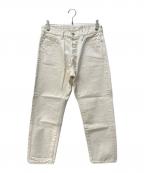 ordinary fitsオーディナリーフィッツ）の古着「セルビッチデニムパンツ」｜アイボリー