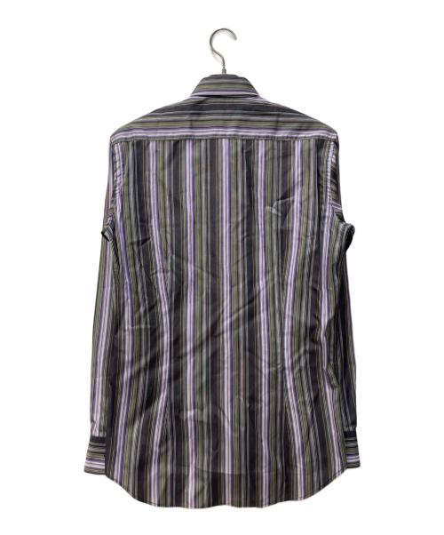 ETRO（エトロ）ETRO (エトロ) ストライプシャツ パープル サイズ:39の古着・服飾アイテム