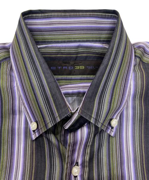 ETRO（エトロ）ETRO (エトロ) ストライプシャツ パープル サイズ:39の古着・服飾アイテム
