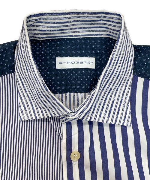 ETRO（エトロ）ETRO (エトロ) ドッキングシャツ ブルー サイズ:サイズ表記無しの古着・服飾アイテム