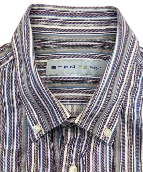 ETRO（エトロ）ETRO (エトロ) ストライプシャツ グレー サイズ:39の古着・服飾アイテム
