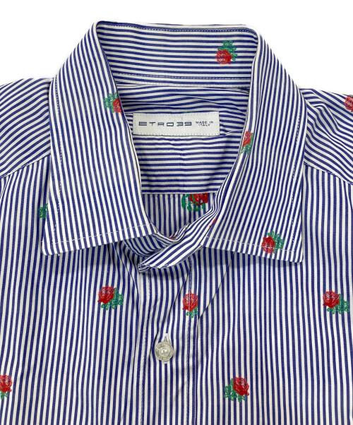 ETRO（エトロ）ETRO (エトロ) ストライプシャツ ブルー サイズ:サイズ表記無しの古着・服飾アイテム