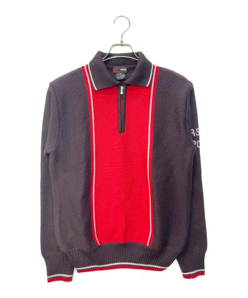 VERSACE Sport（ヴェルサーチ スポーツ）VERSACE Sport (ヴェルサーチ スポーツ) ハーフジップニット ブラウン サイズ:Sの古着・服飾アイテム