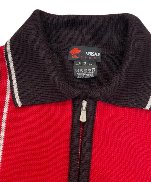 VERSACE Sport（ヴェルサーチ スポーツ）VERSACE Sport (ヴェルサーチ スポーツ) ハーフジップニット ブラウン サイズ:Sの古着・服飾アイテム