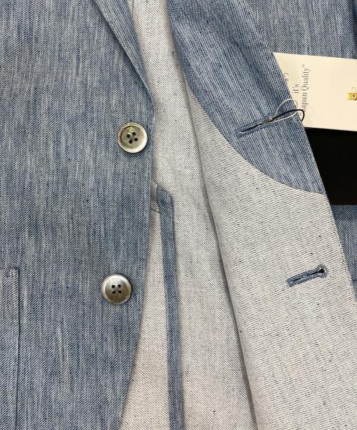 D'URBAN（ダーバン）D'URBAN (ダーバン) リネンテーラードジャケット スカイブルー サイズ:サイズ表記無し 未使用品の古着・服飾アイテム