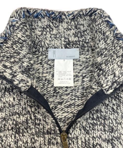 missoni（ミッソーニ）missoni (ミッソーニ) ハーフジップニット ホワイト サイズ:Sの古着・服飾アイテム
